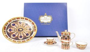 ROYAL CROWN DERBY - MINIATURE TEA SERVICE IN OLD IMARI PATTERN