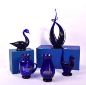 BRISTOL BLUE - COLLECTION OF CONTEMPORARY GLASS ITEMS