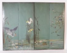 1920S MAHOGANY FOLDING DISCRETION SCREEN