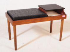 BRITISH MODERN DESIGN - MID CENTURY VENEERED TELEPHONE TABLE