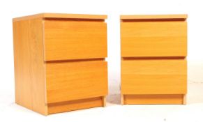 IKEA MALM - PAIR OF 20TH CENTURY BEECH BEDSIDES