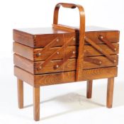 BRITISH MODERN DESIGN - CANTILEVER METAMORPHIC SEWING BOX
