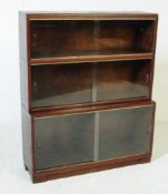 MINTY - MID CENTURY GLAZED OAK BARRISTER / LAWYER BOOKCASE