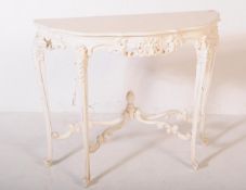 REPRODUCTION PAINTED ROCOCO CONSOLE HALL TABLE