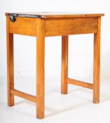 MID CENTURY 1940S OAK SCHOOL DESK