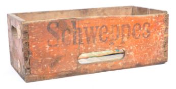 20TH CENTURY VINTAGE SCHWEPPS WOODEN CRATE