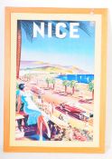 AFTER EFFF D'HEY 1930S ART DECO NICE TRAVEL POSTER