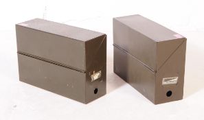 VINTAGE MID CENTURY PAINTED FILING DOCUMENT BOX