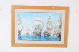 HOWARD BIRCHMORE - OIL ON CANVAS PAINTING OF VICTORY SHIP