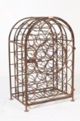 20TH CENTURY WROUGHT IRON WINE RACK