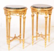 PAIR OF FRENCH LOUIS XVI STYLE CIRCULAR OCCASIONAL TABLES