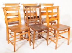 TWELVE VICTORIAN BEECH AND ELM WINDSOR DINING CHAIRS