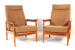 PARKER KNOLL - PAIR OF RETRO MID 20TH CENTURY ARMCHAIRS