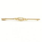 VINTAGE 14CT GOLD BAR BROOCH PIN