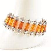 925 SILVER & AMBER BEAD BRACELET
