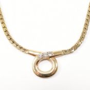 9CT GOLD & DIAMOND NECKLACE
