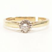 HALLMARKED 9CT GOLD & DIAMOND SOLITAIRE RING