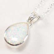 925 SILVER & OPALITE PENDANT NECKLACE
