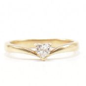 HALLMARKED 9CT GOLD & CZ SOLITAIRE RING