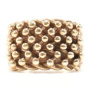 HALLMARKED 9CT GOLD KEEPER RING