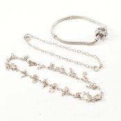 THREE SILVER BRACELETS