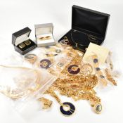 COLLECTION OF GOLD TONE COSTUME JEWELLERY