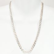 HALLMARKED SILVER CURB LINK CHAIN NECKLACE