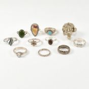 COLLECTION OF VINTAGE & LATER 925 SILVER RINGS