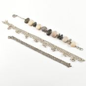 THREE SILVER BRACELETS