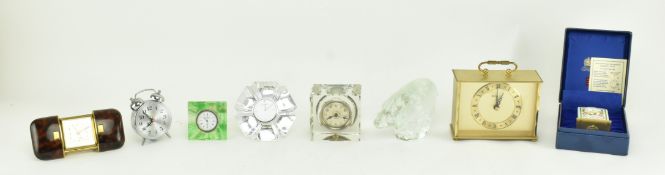 COLLECTION OF VINTAGE TRAVEL CLOCKS