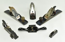 CARPENTRY - COLLECTION OF SIX CAST IRON STANLEY WOOD PLANES