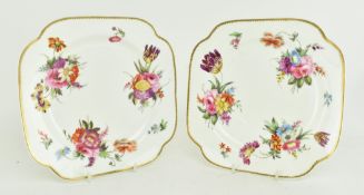 PAIR OF CIRCA 1790 HAND PAINTED SPODE PORCELAIN PLATES