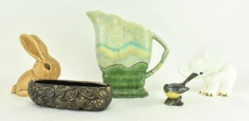 BESWICK - COLLECTION OF FIVE CERAMIC FIGURES & JUG