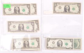COLLECTION OF US DOLLAR UNCIRCULATED BANKNOTES
