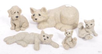 SECOND NATURE DESIGN - COLLECTION OF STONEWARE CATS