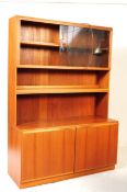 VINTAGE 1970S TEAK UPRIGHT OPEN BOOKCASE CUPBOARD