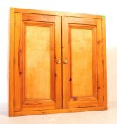 LATER 20TH CENTURY PINE TWO DOOR HOUSEKEEPERS CUPBOARD
