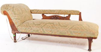 VICTORIAN 19TH CENTURY MAHOGANY CHAISE LONGUE DAY BED
