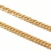 HALLMARKED 9CT GOLD FLAT CURB LINK CHAIN NECKLACE