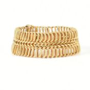 HALLMARKED ITALIAN 18CT GOLD WOVEN LINK BRACELET