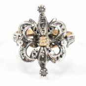 CONTINENTAL FLEUR DE LIS DIAMOND CLUSTER RING