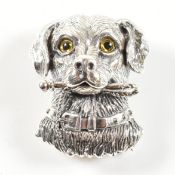 SILVER DOG NOVELTY BROOCH PIN PENDANT