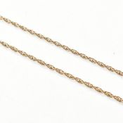 9CT GOLD SINGAPORE CHAIN NECKLACE