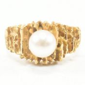 VINTAGE 18CT GOLD & PEARL DRESS RING