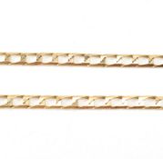 ITALIAN HALLMARKED 9CT GOLD FLAT CURB LINK CHAIN NECKLACE