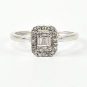 9CT WHITE GOLD & DIAMOND RING