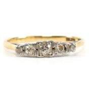 18CT GOLD & DIAMOND FIVE STONE RING