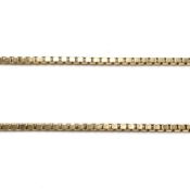 HALLMARKED 9CT GOLD BOX LINK CHAIN NECKLACE