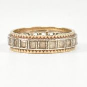 HALLMARKED 9CT GOLD & WHITE STONE ETERNITY RING