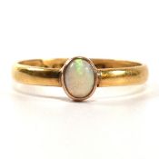 VICTORIAN HALLMARKED 22CT GOLD & OPAL RING